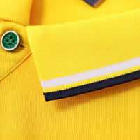 Polo homme personnalisé avec logo, bordure contrastée, coupe ajustée, en piqué de coton, avec échantillon gratuit pour uniforme d'entreprise ou de golf
