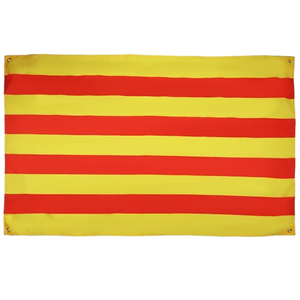 Bandera de Cataluña 3x5FT, Bandera Catalana Senyera con Rayas Amarillas y Rojas para Decoración Interior y Exterior - Product Image 1