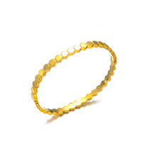 Bracelet imperméable en titane avec trèfle à quatre feuilles et zirconiums, bracelet jonc pour femme, bijoux de luxe de créateur
