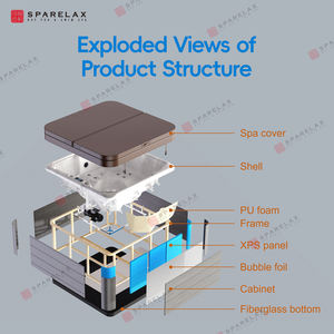 Encantadora bañera redonda <span class=keywords><strong>de</strong></span> acrílico para exteriores para <span class=keywords><strong>Familia</strong></span> <span class=keywords><strong>de</strong></span> 4 personas - Product Image 5