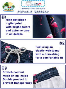 Traje de Baño Personalizado de Secado Rápido y Transpirable para Hombre, con Estampado de Flamencos, Shorts de Playa - Product Image 2