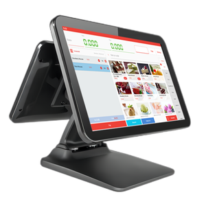 Gấp có thể 15-15.6 inch màn hình cảm ứng POS thiết bị đầu cuối tiền mặt đăng ký thanh toán truy cập với LED8-VFD-11.6 inch 2nd hiển thị cho bán lẻ - Product Image 6