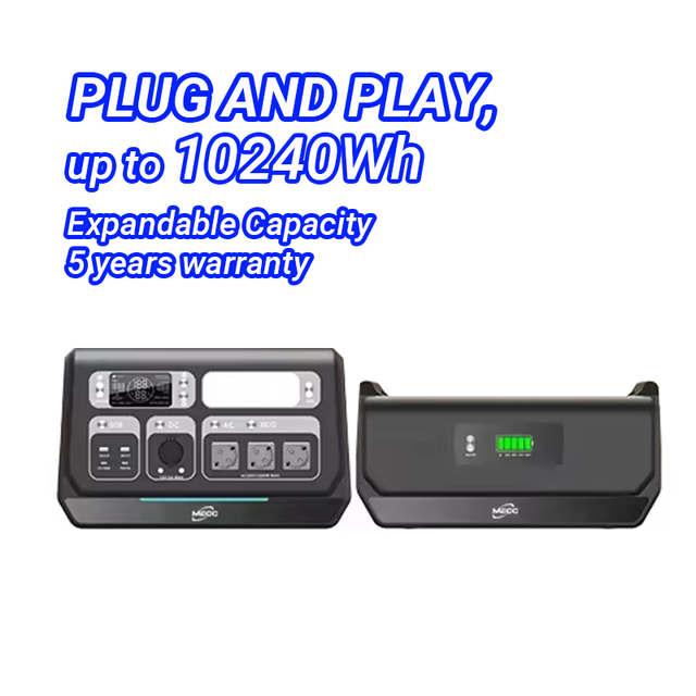 Portable 2048WH Solar Power Station LiFePO4 Battery Car-Powered Lithium Ion MPPT Pure Sine Wave On-Grid Camping Emergency