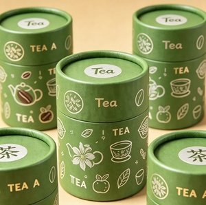 Biodegradable Kraft Paper <b>Round</b> <b>Gift</b> <b>Box</b> with Lid Custom Coffee & Food Packaging Canister Matt Lamination Options - Product Image 3