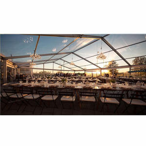 سرادق كبيرة من الزجاج الألومنيوم مؤطرة الزفاف الثقيلة خيام الحزب للأحداث في الهواء الطلق الناس خيمة زجاجية - Product Image 3