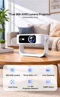 Proyector de Cine en Casa Inteligente Portátil con Android 1080P 4K, 300ANSI LCD, Nuevo Modelo Q1 Actualizado, OEM ODM, Gran Venta