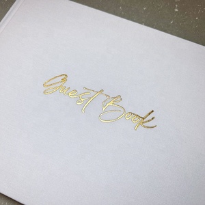 Custom Beige Linen Wedding Guestbook Gold Goil Birthday Wedding Signature <strong>Book</strong> Natural Album <strong>Photo</strong> Landscape Drawing Notebook