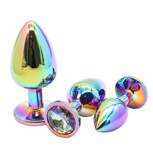 Prix Usine de Gros Bouchon Anal Lisse en Métal Bijou Cristal Fétichiste Jouet Sexuel Adulte Silicone Acier Inoxydable - Product Image 1