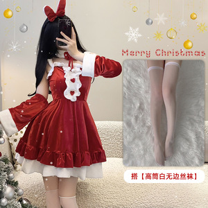 HESPER Multiple Types Christmas Outfits for Women Sexy Santa Costume Red Velvet Xmas Christmas Set - Product Image 2