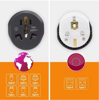 Adaptor steker Universal 2Pin 16A standar Eropa kualitas tinggi adaptor listrik Travel dari Jerman