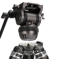 Manizek TE485 Kit trépied vidéo professionnel robuste en fibre de carbone, étanche, antichoc, capacité de charge 10 kg, tête fluide 4,5 kg