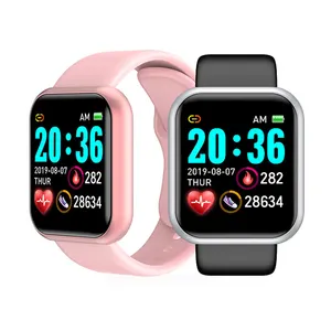 Y68 D20 Jam Tangan Cerdas Pelacak Kebugaran, Jam Tangan Pintar Olahraga Monitor Detak Jantung Tekanan Darah 116