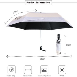 ร่มพับขนาดเล็กพกพาสะดวกเปิดอัตโนมัติป้องกันรังสียูวีน้ำหนักเบาสำหรับผู้หญิงสาวเดินทางจำเป็น - Product Image 4