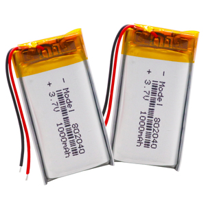 사용자 정의 <span class=keywords><strong>802040</strong></span> 700mah 1000mah 3.7v 리튬 폴리머 배터리 리튬 이온 셀 충전식 배터리 Lipo 배터리 - Product Image 2