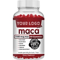 Gummies Maca Plus pour l'amélioration et l'agrandissement des fesses, extrait de racine de Maca noire, amplificateur de fessiers pour femmes
