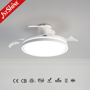 1stshine Ventilador de Techo Montado al ras 42 Pulgadas Cuchillas Ocultas Control Remoto Moderno Decorativo LED Ventilador de Techo Luz - Product Image 2