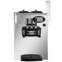 Machine à crème glacée molle de YKF-826T commerciale de Offre Spéciale d'entrepôt d'UE avec la sorbetière de partie supérieure du comptoir 2 + 1 saveurs avec le support de cône