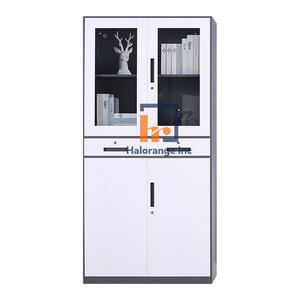 ตู้เก็บเอกสารเหล็กสมัยใหม่ 4 ประตูบานสวิง 2 ลิ้นชัก สำหรับสำนักงานที่บ้าน ปรับแต่งสีได้ ประกอบง่าย - Product Image 2