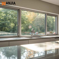 Fenêtre coulissante en PVC avec grille en plastique imperméable de conception nord-américaine, verre à économie d'énergie