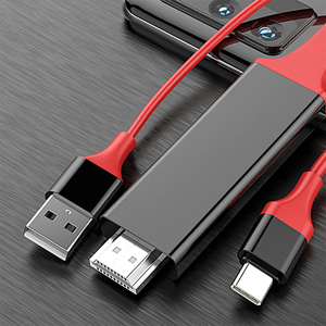 Câble adaptateur USB C vers HD 2m, convertisseur Ultra HD 1080P 4k, câble vidéo HDTV pour <span class=keywords><strong>Samsung</strong></span> S21 A51 Xiaomi 10 - Product Image 4