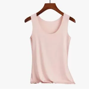 Women's summer ice silk traceless vest sports fitness running round neck thin inside and outside wearing slim fit broadband vest