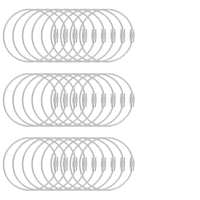 DFTOA-30 Pack de 6 porte-clés extensibles de 6 pouces / porte-étiquettes de bagages / porte-boucles / porte-étiquettes d'identification en nylon léger avec anneau porte-clés argenté