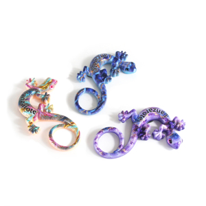 Aimant de réfrigérateur en résine 3D personnalisé <span class=keywords><strong>pas</strong></span> <span class=keywords><strong>cher</strong></span>, lézard gecko coloré de Lanzarote, souvenir peint à la main, écologique, durable, aimant puissant - Product Image 2