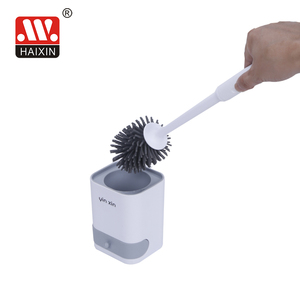 Outils de nettoyage des toilettes, <span class=keywords><strong>brosse</strong></span> de nettoyage des toilettes ronde en <span class=keywords><strong>silicone</strong></span> et support mural pour salle de bain, <span class=keywords><strong>brosse</strong></span> de toilettes murale avec petite grille - Product Image 1
