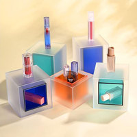 Boîte de présentation colorée personnalisée Conteneur de cubes en acrylique givré pour bijoux de collection Parfum Artisanat Pierres