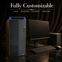 Rakitan Lengkap PC Kantor Siap Pakai Custom OEM Hygon 3350 3.0GHz 8 Core 16GB 256G NVME SSD 2GB Grafis Independen Kabinet 15L