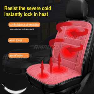 Coussin chauffant universel 12V pour siège de voiture, chauffage électrique 10S, pour sièges avant et arrière, idéal pour l'hiver - Product Image 2