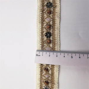 <span class=keywords><strong>Bandeau</strong></span> en corde de chanvre fait à la main de style bohème ethnique perlé accessoires uniques de vêtements dentelle de code à barres en pierre votre sangle de mode - Product Image 6