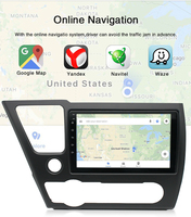 Autoradio vidéo à écran tactile pour HONDA CIVIC 2014-2015 VERSION américaine Android DVD GPS Navigation stéréo Carplay Android Auto