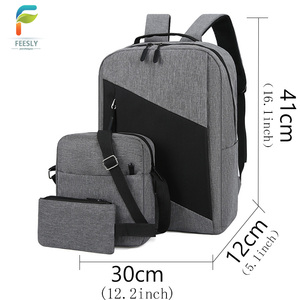 Sac à dos pour ordinateur portable avec logo personnalisé, 15,6 pouces, port de charge USB, tissu Oxford imperméable, sac à dos pour ordinateur portable, sac à dos scolaire - Product Image 2