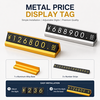 Porte-étiquettes de prix en métal transparent et durable, réutilisable, facile à assembler, présentoir de vente au détail pour épicerie, bijoux, montres, téléphones et marchandises