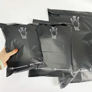 New arrival Custom logo black eco friendly plastic poly mailer bag shipping bags for clothes mailing bags