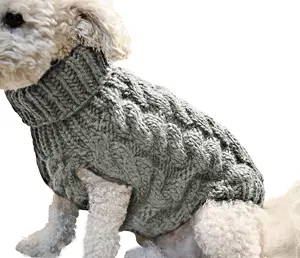 Luxury Dog Sweater Soft Thickening Dog Warm Coat Apparel, Winter Knitwear Pet Clothes