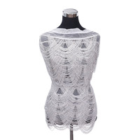 Dra-379 fait à la main de haute qualité strass verre cristal gland perles corsage Applique travail coudre fleur forme patchs