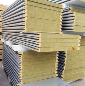 Panneau sandwich en laine de roche ignifuge, panneau d'isolation thermique haute densité pour entrepôt industriel et structure en acier - Product Image 4