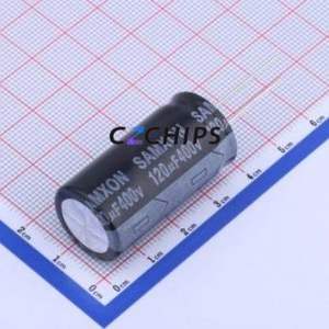 Condensador Electrolítico de Aluminio de Montaje Pasante ERT127M2GL35RR, Componente de Montaje Pasante THT, D18xL35mm 120uF 20% 400V 7.5mm - Product Image 1