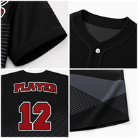 Camisetas de Béisbol Personalizadas al por Mayor para Hombre, Uniforme de Equipo de Manga Corta con Botones, con Logotipo, Nombre, Número y Estampado Personalizados
