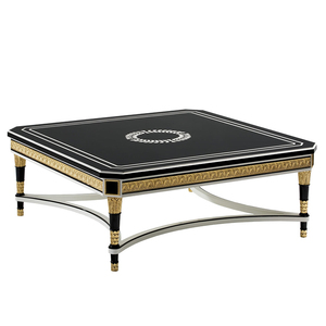 Thiết Kế Mới Pháp Cổ Điển Sang Trọng Thiết Kế Trung Tâm Bảng Vòng Màu Đen Và Vàng Bằng Gỗ Phòng Khách Trung Tâm Bảng - Product Image 2