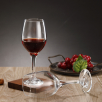 Verre à vin rouge transparent de luxe 330 ml, design classique moderne, pour la maison et les fêtes, idéal pour jus et eau, vente en gros