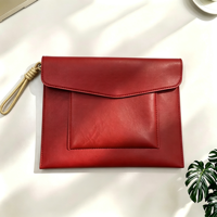 Porte-documents en cuir PU durable, format A4, multicolores, avec poche, sangle de transport, logo personnalisable