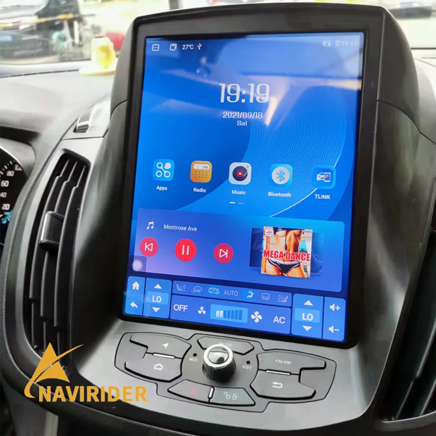 NaviRider Android 13 Tesla Screen Radio Stereo 2Din For Ford Cmax Kuga C-max Escape 2014 2013 Car Multimedia Video Player GPS