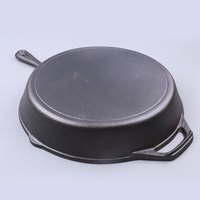 10 pouces pré-assaisonnés en fonte cuisine ustensiles de cuisine Double poignée poêle ronde poêle à frire gril à gaz Design coréen nouveau