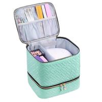 Portable Double couche 30 compartiments vernis à ongles sac de rangement huile essentielle outil boîte de rangement maquillage organisateur pour Kit de soin des ongles