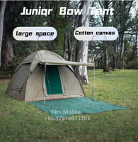 Tente de camping familiale de style safari pour 6 personnes, en gros, Afrique du Sud, portable et facile à installer, grande tente en toile