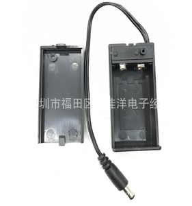 Ventes directes d'usine 9V 6LR61 boîtier de support de <span class=keywords><strong>batterie</strong></span> avec couvercle coulissant et connecteur cc 2.1*5.5 - Product Image 2