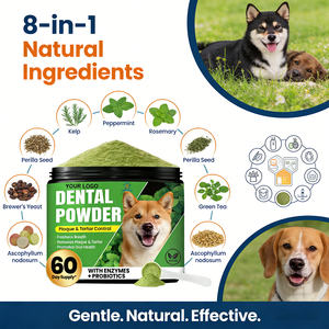 Polvo Limpiador Dental para Perros OEM/ODM, Polvo Dental para Perros y Refrescante Bucal para Gatos, Eliminador de Mal <span class=keywords><strong>Aliento</strong></span> y Sarro para Perros - Product Image 3